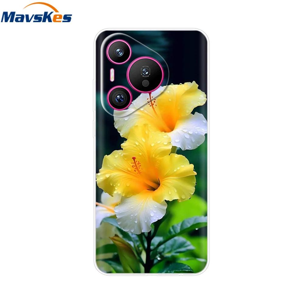 For Huawei Pura 70 Case Cute Cartoon Painted Cover Clear TPU Phone Cases For Huawei Pura 70 Pro+ Plus Pure70 70Pro Soft Fundas