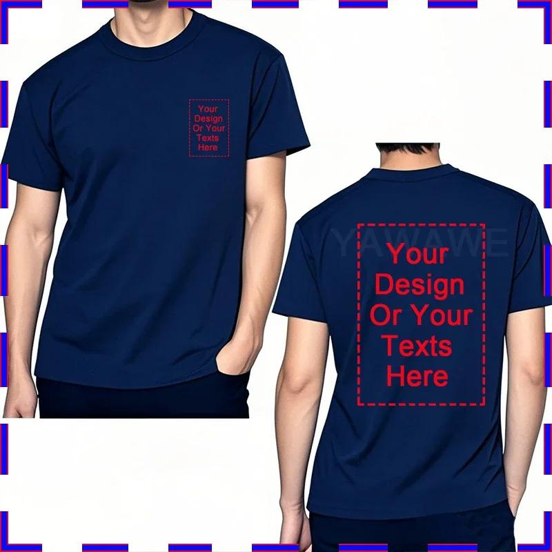 Man t shirt Tailor-made Adult Your Text Here Cotton Tshirt Fashion Hip-hop Casual Tee Adult Your Text Here Quick Dry T Shirt