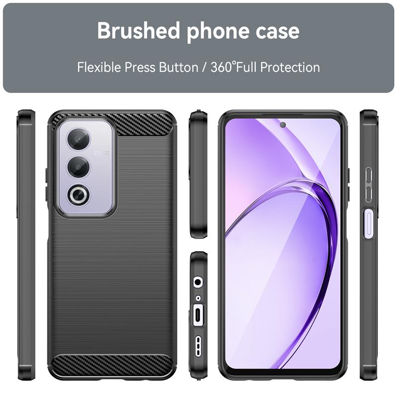 For OPPO A80 5G Case Cover OPPO A80 5G Capas Silicone Phone Bumper Back Shockproof Soft TPU Carbon Fiber For Fundas OPPO A80 5G