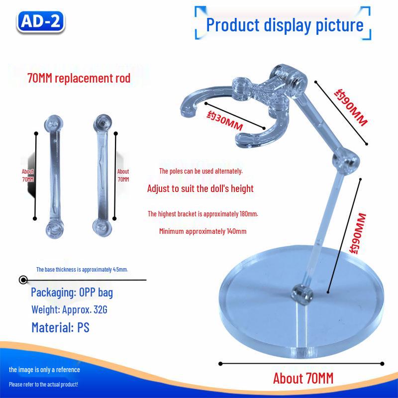 Transparent Acrylic Doll Display Stand with Support Base