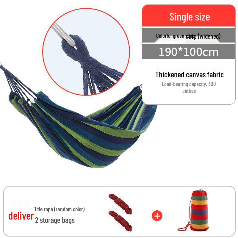 Rainbow Striped Portable Outdoor Hammock Chair for College Students
