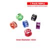 1Pack/40Pcs Digital Bird Foot Rings Inner Diameter 4mm/4.7mm Aluminum Pigeon Parrot Identification Rings Random Number Mix Color