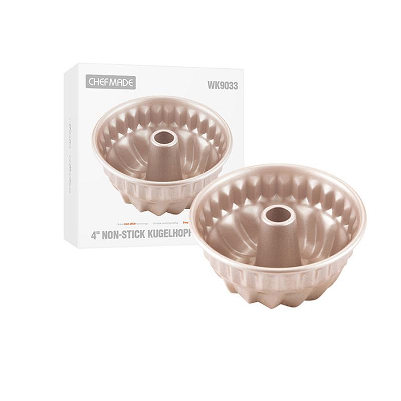 4Inches Silicone Fluted Pans Non-Stick Bundt Pan Baking Molds Bakeware For Round Cake Jello Decorating Mold
