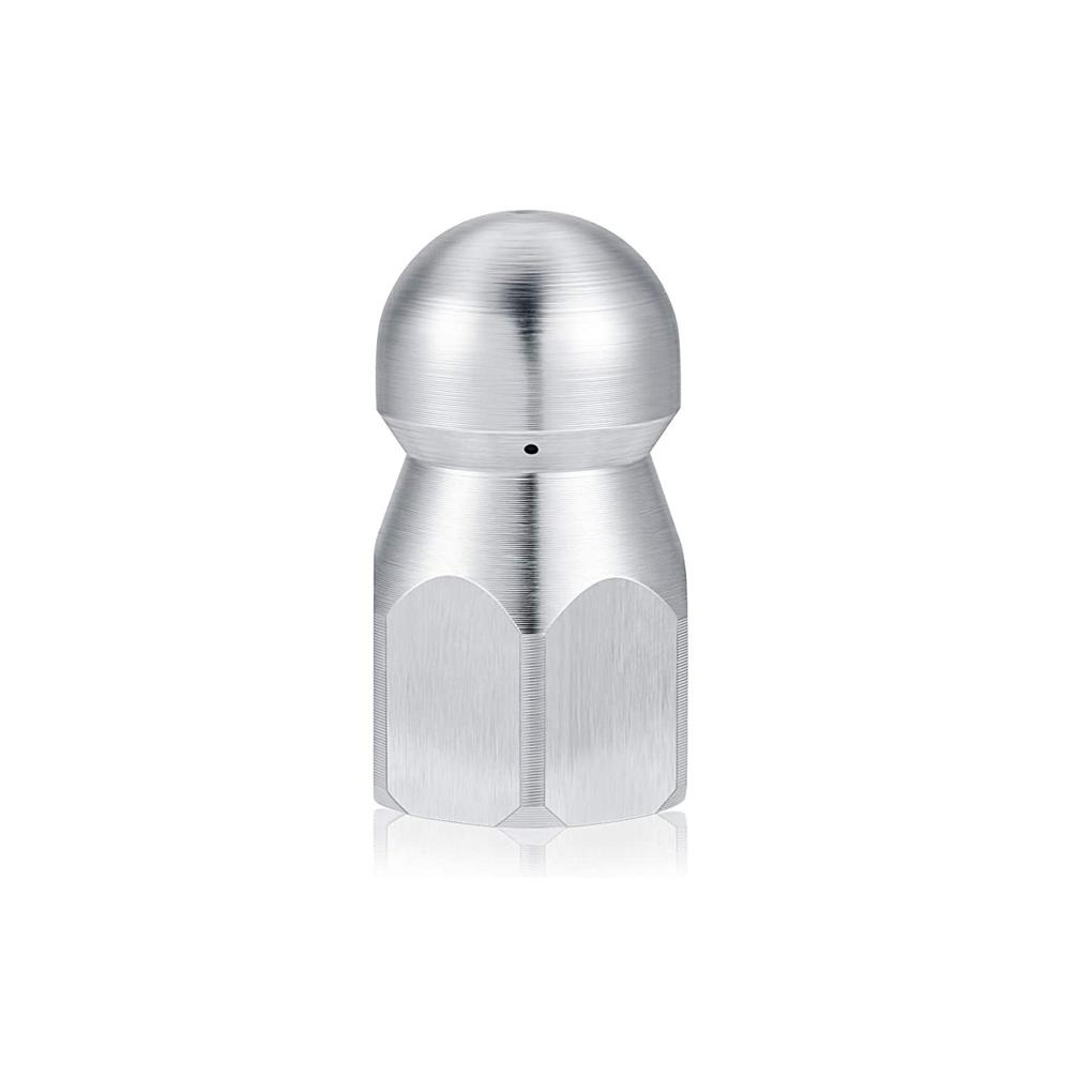 3 Pieces Kitchen Drain Washer Nozzles Sewer Hose Cleaning 1/4 Inch Stainless Steel Spray Nozzles Replacement Sprayers