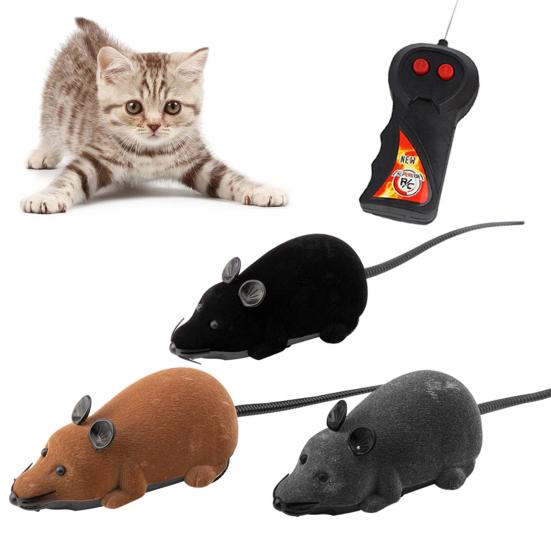 Pet Cats Kitten Funny Wireless Remote Control False Mouse Plush Doll Playing Toy