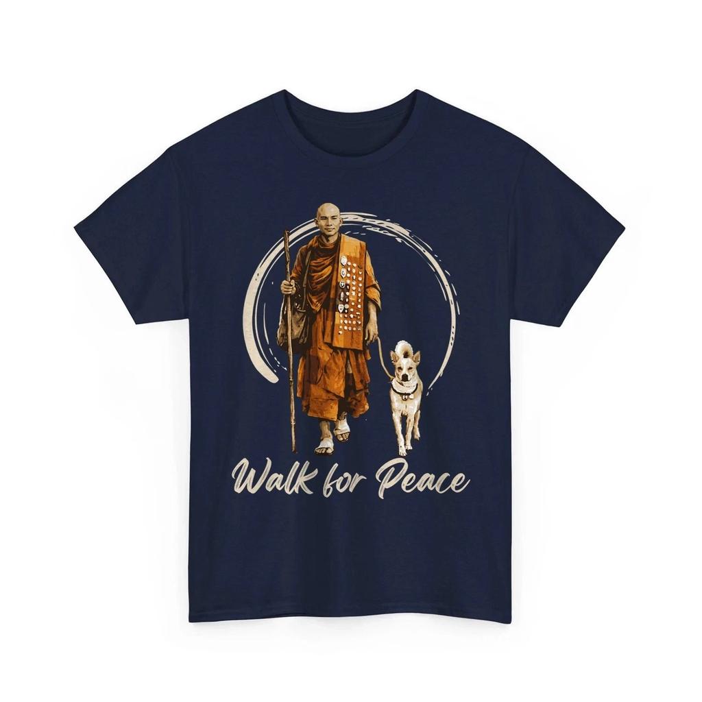 Peace Walking Monks and Aloka Dog Walk for Peace Retro Unisex T-Shirt