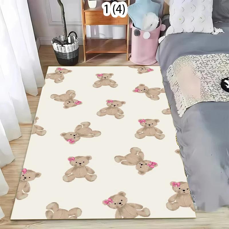 

3D Cute Bear Carpet Mat Rug Home Decoration Living Room Bedroom Floor Decor Teddy Animal Kids Room Decor Non Slip Rugs 40x60cm