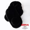 Versatile Rabbit Hair Scarf Women's Autumn and Winter Warm Real Rex Rabbit Hair Scarf Solid Color Children's Universal Thickened Hair