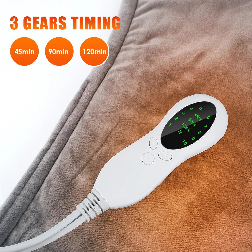 Electric Heated Shawl Hot Compress Constant Temperature Winter Neck Back Abdomen Leg Waist Keep Warm Blanket Home Office 60*90Cm