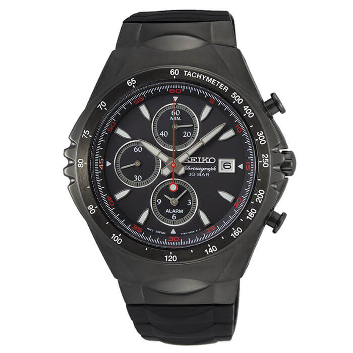 Orologio da polso Seiko SELECTION da uomo nero SNAF87PC prodotto originale impermeabile cronografo piccoli secondi calendario data limitato tachimetro