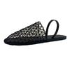 Französische Retro-Hohlfischernetz-Oberfläche gewebte Tasche Kopfsandalen Damen 2025 neue flache Sohle bequeme lässige Hausschuhe Außenschuhe
