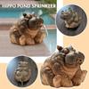 New Resin Garden Fountains Hanna The Hippo African Decor Piped Pond Spitter Statue Water Feature 10 Inch Polyresin Full Color