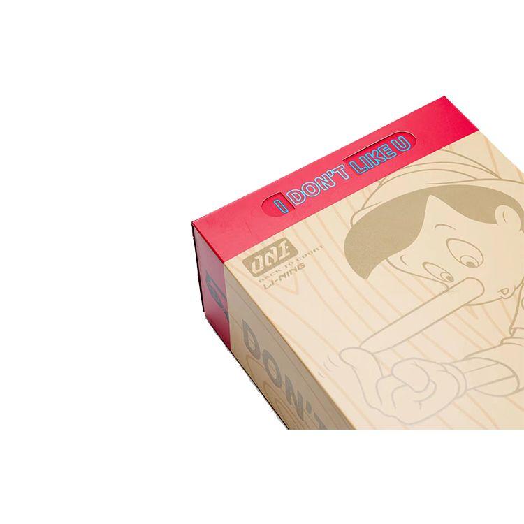 Disney X Li Ning 001 BTC Fabric Two-Layer Cowhide Non-Slip Wear-Resistant Low-Top Skate Shoes Men sneaker White Brown AGCS217-1