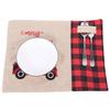 Cartoon Placemat Linen Dining Table Mat Christmas Decorations for Home Kitchen Restaurant