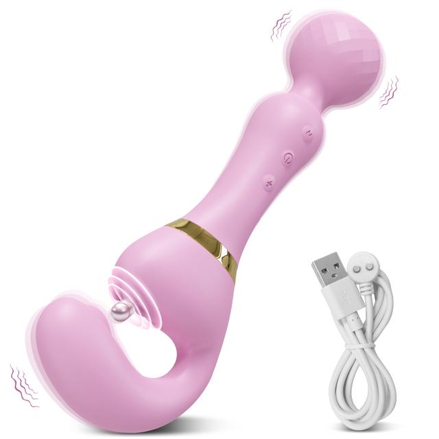 3 In 1 AV Wand Vagina Vibrator for Women Clitoris G-Spot Nipples Stimulator Female Masturbator Adult Goods Sex Toy for Women