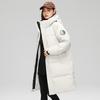 New Winter Down Jacket for Men's Trendy Loose Mid-length Over-knee White Duck Down Couple Hooded Winter Jacket