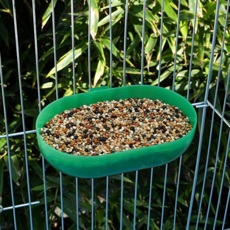 Hanging Bird Parrot Bath Basin Multifunctional Feeding Bowl Bird Cage Accessories Bird Parrot Parakeets Feeder Bird Supplies
