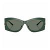MICHAEL KORS Logo Detail Injection Molded Irregular Sunglasses Women's Green