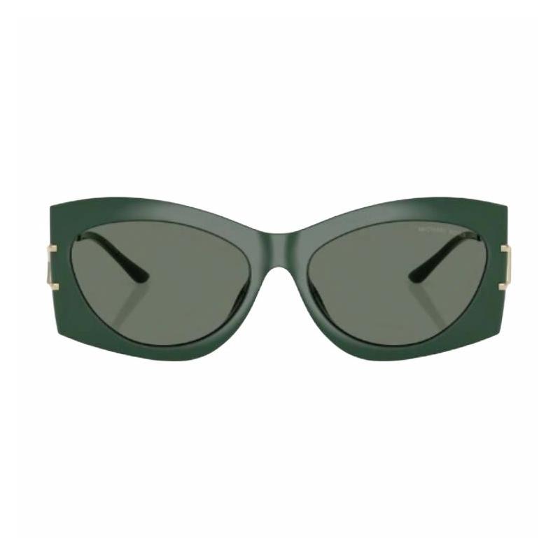 MICHAEL KORS Logo Detail Injection Molded Irregular Sunglasses Women's Green