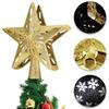 Snowflake Stars Christmas Tree Toppers  Built-in LED Xmas Tree Lighting 3D Glitter Projection Silver Gold Party Decor