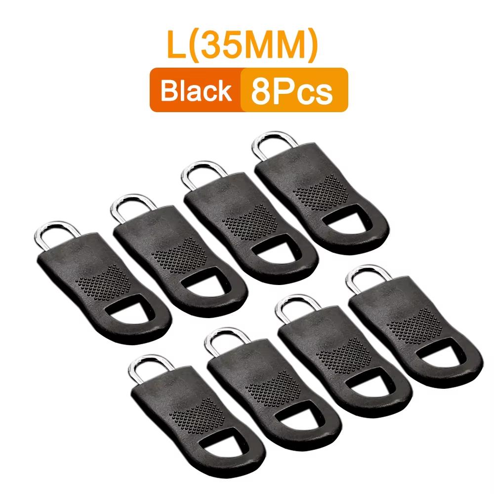 8/16PCS Detachable Puller Zippers Head Zip Fixing Device Broken Zipper Rope Used For Clothes Travel Bags Luggage Backpacks Tent
