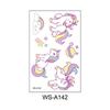 Cross Border Cartoon Unicorn Children's Waterproof Tattoo Sticker Pony Beautiful Girl Temporary