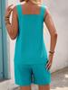 2026 Spring/Summer European and American Style Round Neck Solid Color Two-Piece Sleeveless Shorts Set for Women.