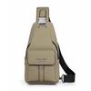 New Multi-Functional Men's Chest Bag PU Leather Crossbody Bag, Large Capacity Shoulder Bag,for Phone, Power Bank & Keys
