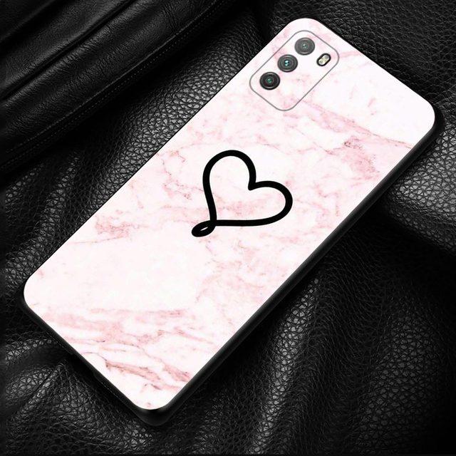 Pink Marble Flower Case For Xiaomi Poco X3 F3 Gt M3 Nfc F1 M3 M4 Pro 5g F3 Gt Cover For Mi 11t 10t Pro 9t 11 Note 10 Lite Civi