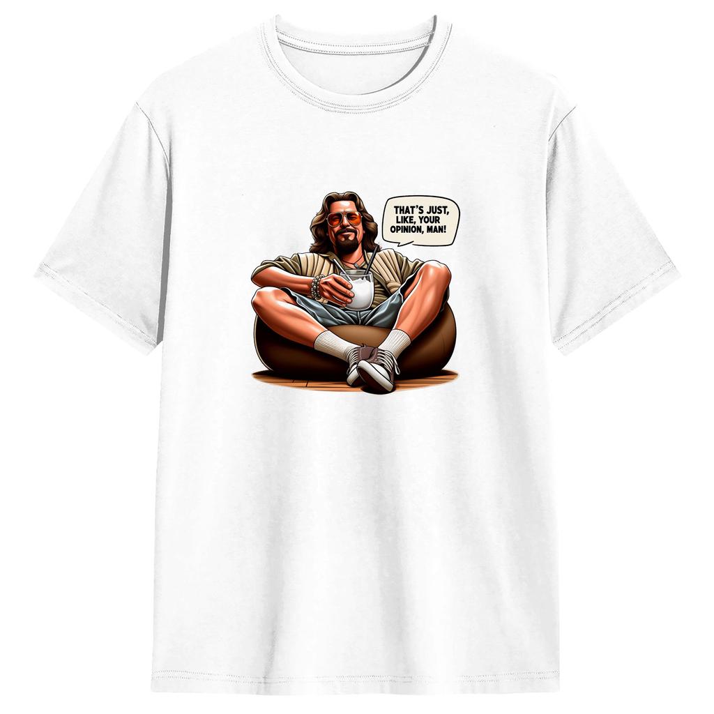 DDude The Big Lebowski TShirt Beach Cotton TShirts For Adult Leisure Pattern Tee Shirt Short Sleeve YK Basic Tees