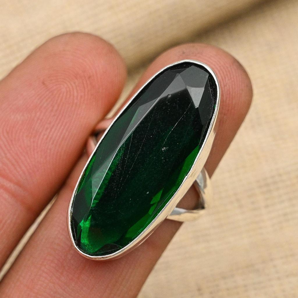 Adorable Chrome Diopside Gemstone Handmade 925 Solid Sterling Silver Jewelry Ring For Women
