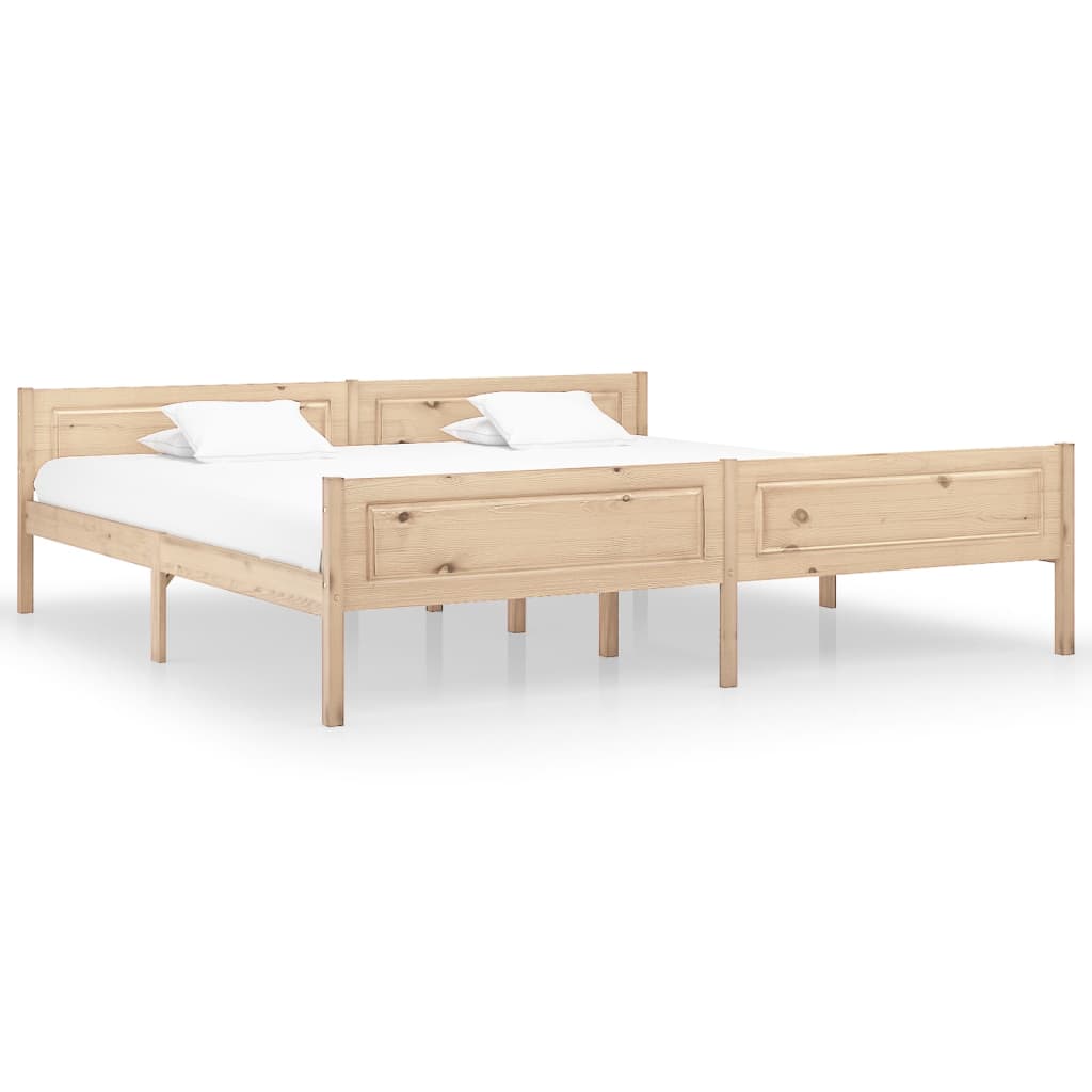 Solid Wood Bed Pine 200x200 cm