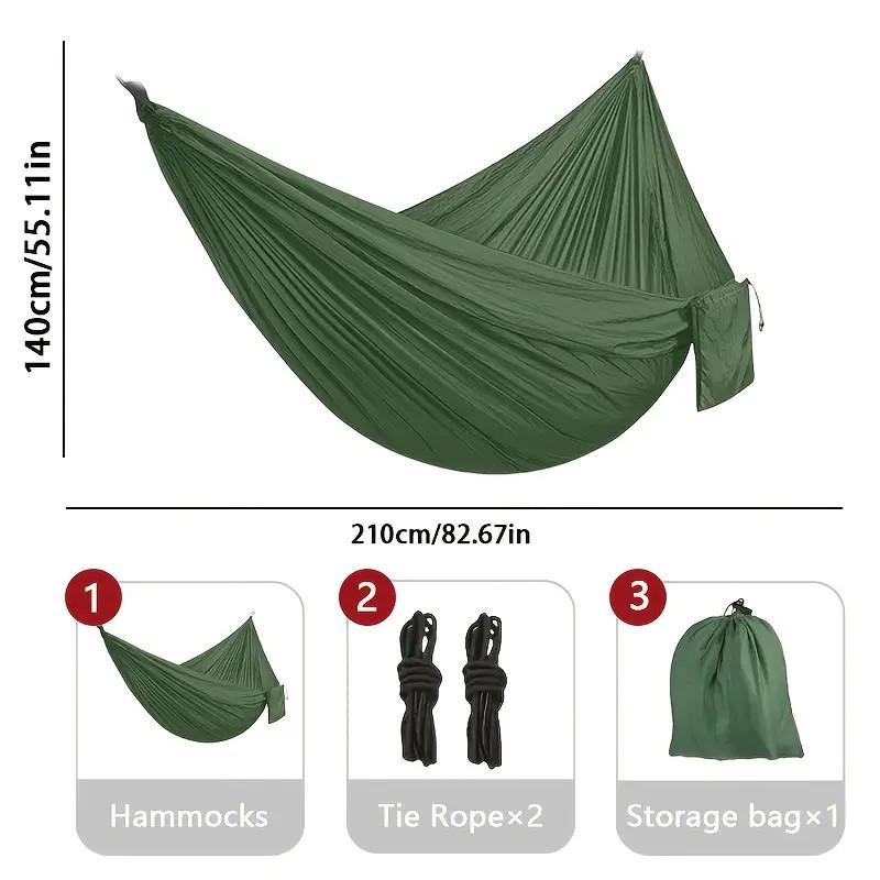 

Portable Ultra-Light Polyester Travel Hammock - No Installation Needed, Convenient for Outdoors