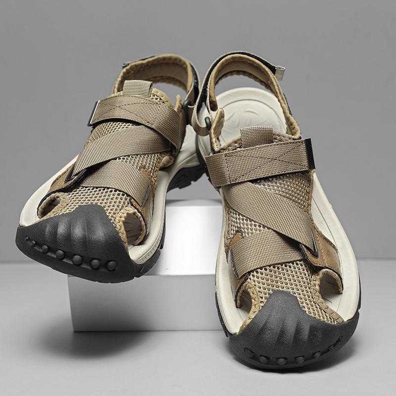 

Men s shoes 2025 summer new casual beach shoes men s driving outdoor mountaineering casual sandals men s trendy 45 хакі