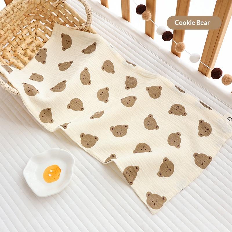 25X50Cm Baby Six-Layer Pure Cotton Gauze Small Towel Face Towel Square Towel Mouth Towel Baby Washcloth