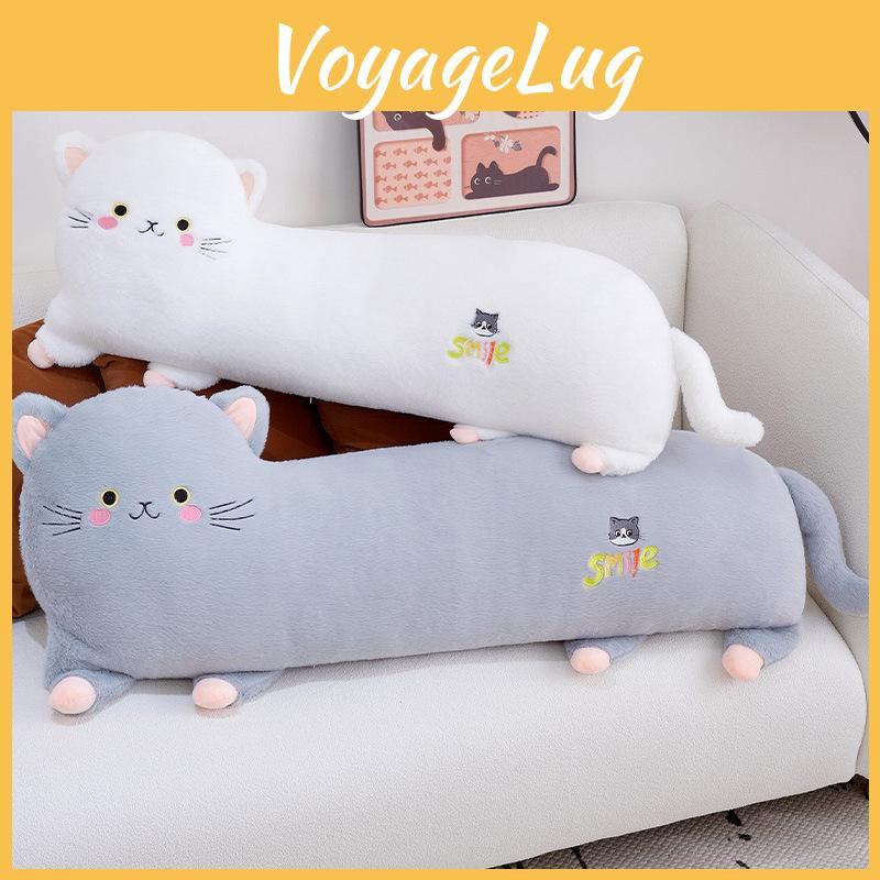 Plush Cartoon Cat Toy Stuffed Doll Sleeping Bed Headrest Decoration Gift Kids