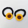 New Sweet and Fresh High Elasticity Hair Elastic for Women, Forest Style Sunflower Summer Hair Ring, Small Fresh Bun Hair Accessories