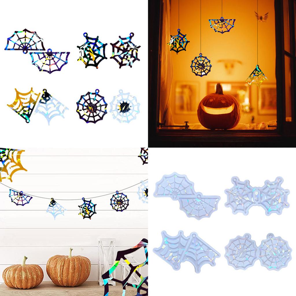 Spiderweb Mold Handmade Earring Pendant Silicone Mold DIY Holographic Resin Mold for DIY Keychain Jewelry