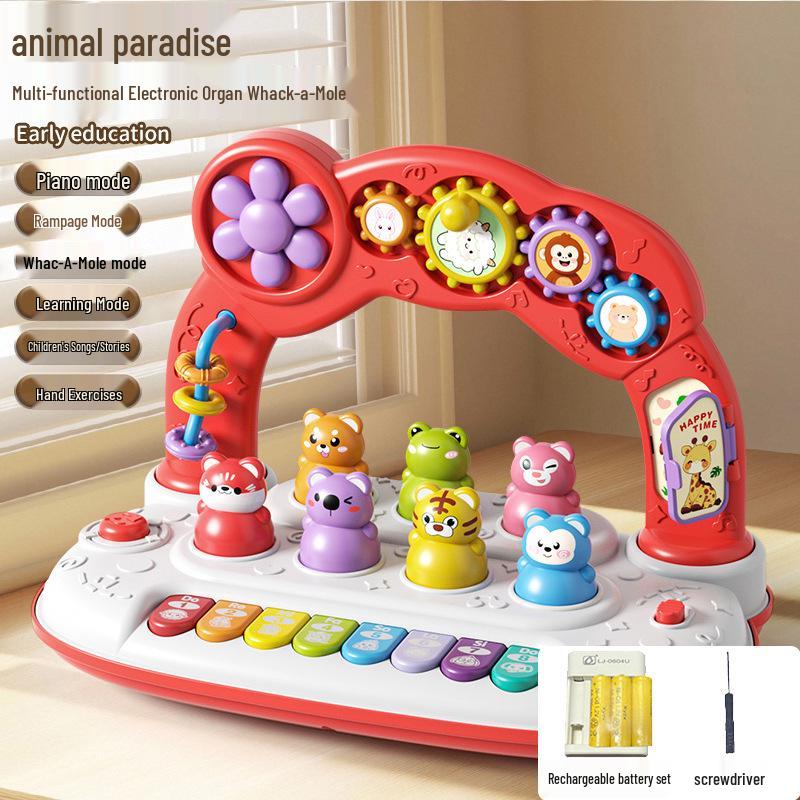 Téléphone et Piano Jouet Multifonctionnels pour Enfants avec Lumières et Musique pour l'Éducation Précoce