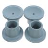 4Pcs Grey Anti-Slip Rubber Leg Tips for Shower Chair Bath Stool Commode Seat Replacement Feet Caps Wear-Resistant Floor