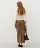 CITYBREEZE Cashmere Ball-Line Long Skirt_Brown