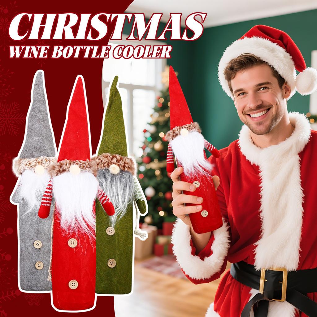 Gnomové Obal na láhev Vánoční obal na víno Tašky na láhev Santa Clause Švédští gnomové Topper pro domácí vánoční dekorace