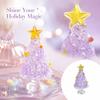 Glass Christmas Tree Decoration for Holiday Home Tabletop Display