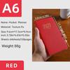 2027 A6 English PU Leather Weekly Planner Portable Annual Calendar Diary