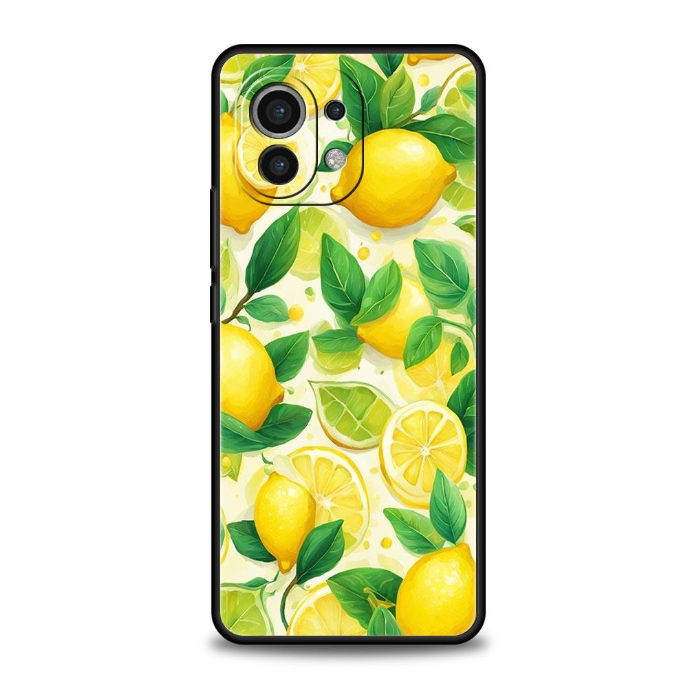 Summer Fresh Fruit Lemon Print Phone Case Cover for Xiaomi Mi 17 Pro Max 15 14 13 12 11 Ultra 15T 14T 13T 12T Pro Lite Soft TPU