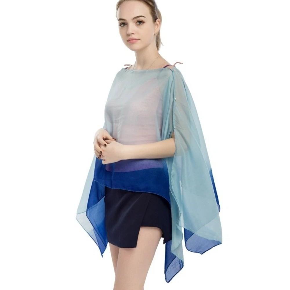 Chiffon Sunscreen Shawl Sun Protection Pullover Top Fashion Chiffon Shrug Summer