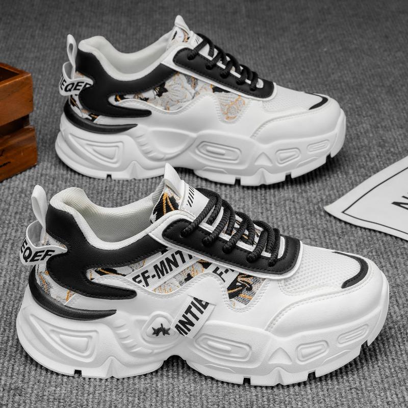 Men's shoes new autumn mesh breathable youth sports and leisure thick-soled trendy shoes soft-soled shoes