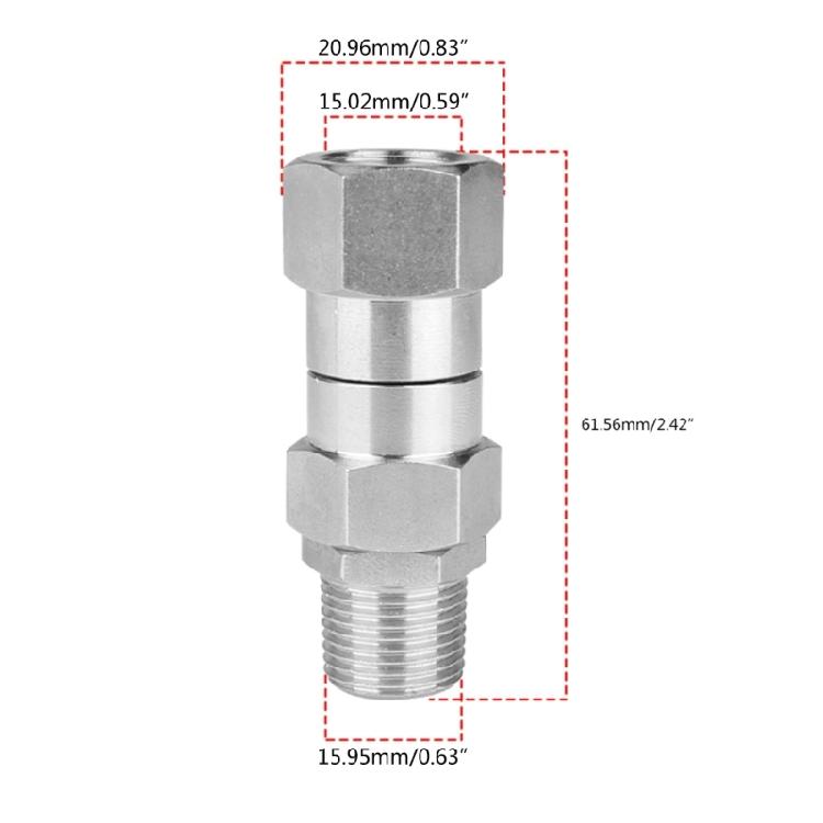 Durable Rustproof Kink Free 3/8'' NPT Male Thread Fitting/M22 14mm Swivel Joint