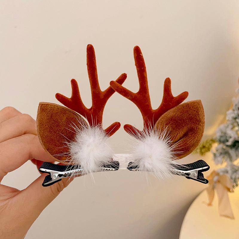 Children's Christmas Reindeer Headband - Cute Holiday Hair Accessory for Photos