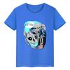 Teenage Anime Monster No. 8 Printed T-shirt Boys Summer Punk Casual Harajuku Streetwear Round Neck Short Sleeve Tops Clothing